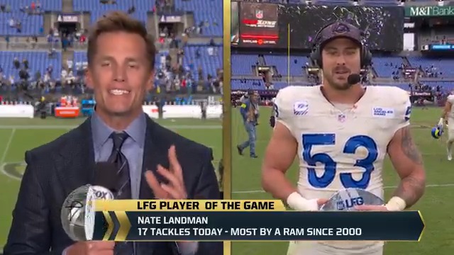 17 tackles in one game! 🤯

@RamsNFL's @_Nate_Landman is @TomBrady's #LFG Player of the Game after a monster day on defense! 