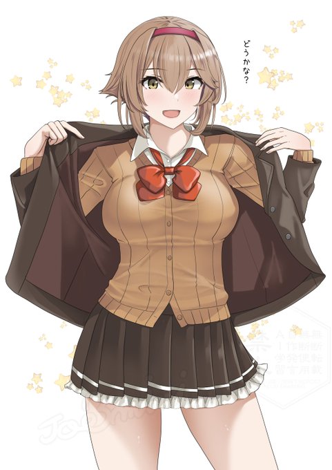 鈴熊制服を陸奥さんに着せてみた。(条の趣味 