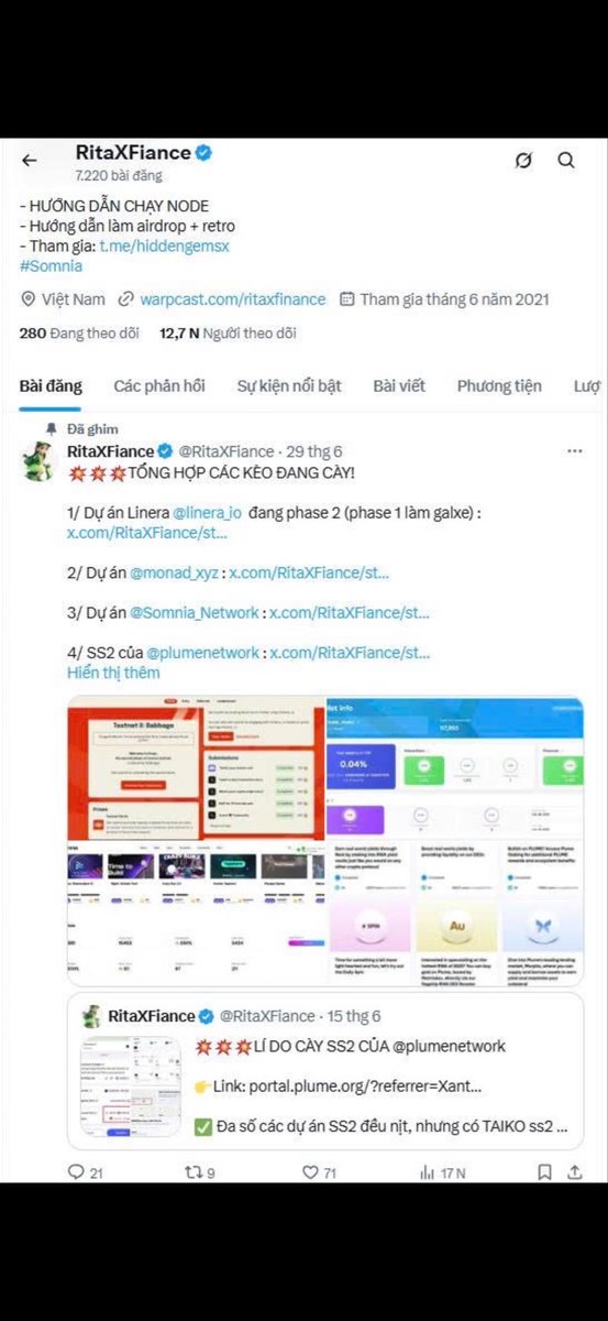 RitaXFinance's tweet photo. 💥💥💥Tiếp tục hành trình hỗ trợ Follow, tương tác với tất cả anh em đang cày yapp tất cả dự án hay anh em đang build X
💛Từ lúc cày @zama_fhe đến giờ số lượng mình đi FL tăng X6 lần lại cho mn!
✅Không phân biệt tích trăng tích xanh, acc bé hay nhỏ, ai tt mình sẽ back lại 1/1 hết.
✅Mong muốn được kết nối với tất cả mọi người để cộng đồng chúng ta ngày càng văn minh và bình đẳng hơn!
✅Lí do đăng ít bài vì bận đi trả tt cho mn đấy ạ! nào trả xong e mới lên bài mới nè!
#bullish #ZamaCreatorProgram