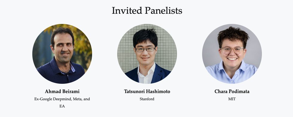 AnayMehrotra's tweet image. Accepted papers for the Reliable ML from Unreliable Data workshop @ NeurIPS 2025 are now live on OpenReview!
Thrilled to have @tatsu_hashimoto join @abeirami @charapod on our panel!