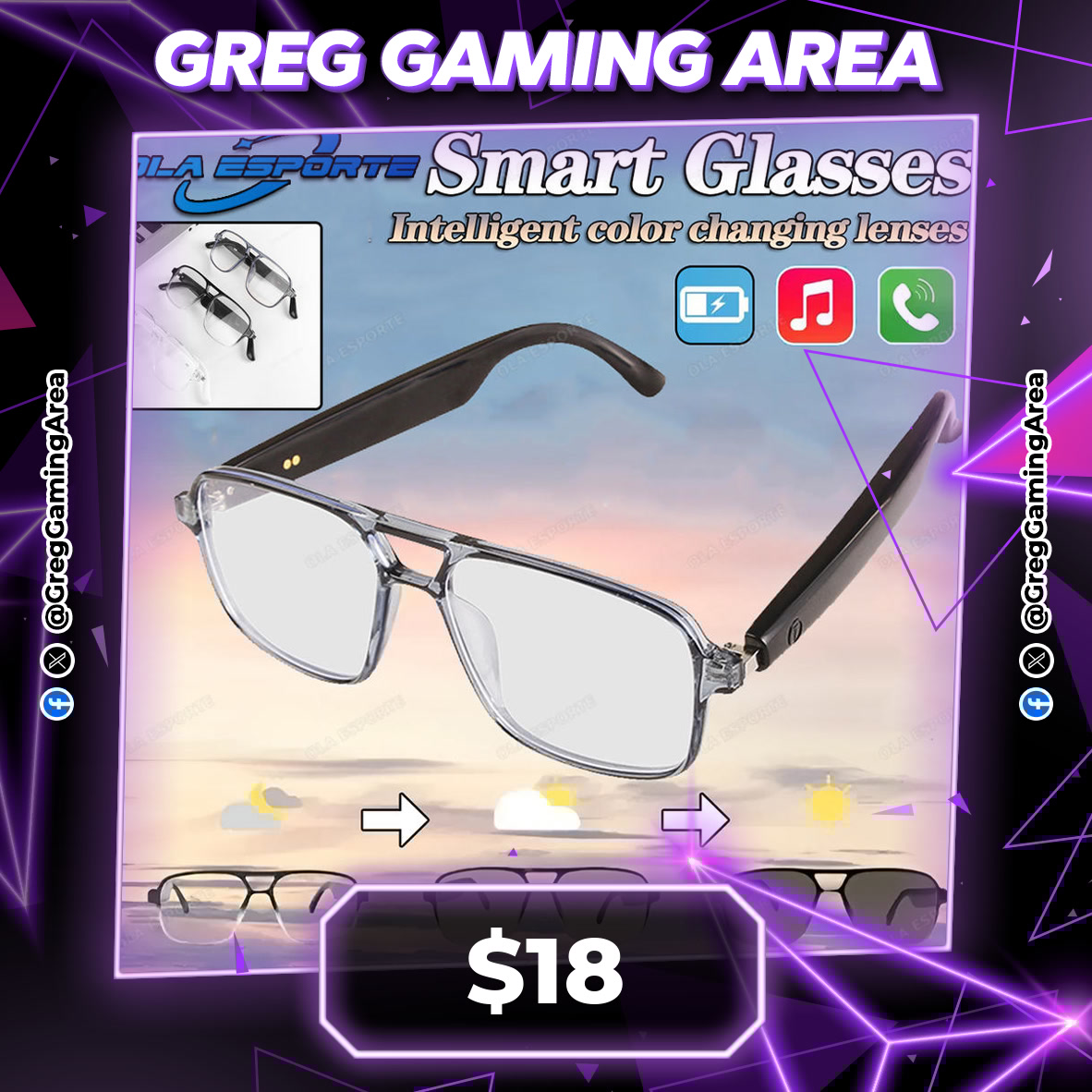 VISIONARY AUDIO! 🕶️ SMART &amp; RUGGED! 🎧

🕶️ Smart Outdoor Glasses: BT Call, AI Voice, Photochromic, UV, Waterproof
🔗 s.click.aliexpress.com/e/_oE59M0L