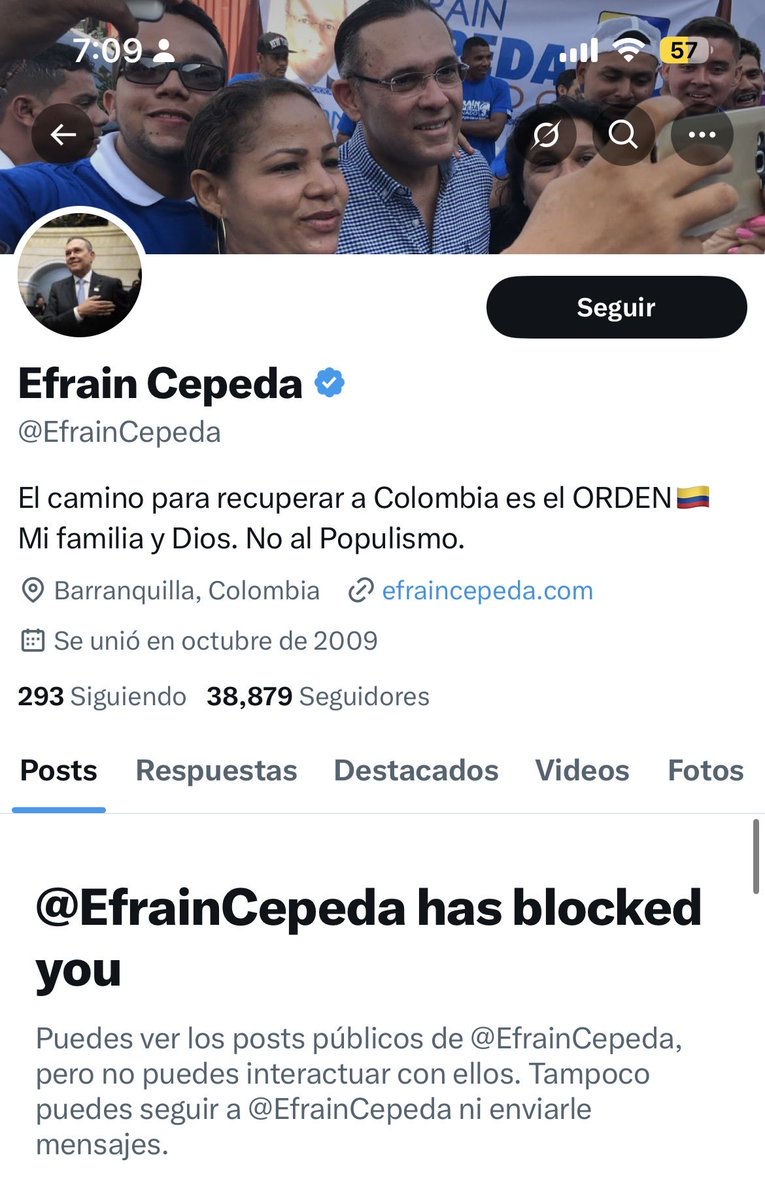 El jefe de la banda en el <a href="/SenadoGovCo/">Senado de la República 🇨🇴</a>  en su momento presidente <a href="/EfrainCepeda/">Efrain Cepeda</a>  anda un poco disgustado por qué fue delatado ante la <a href="/JEP_Colombia/">Jurisdicción Especial para la Paz</a> por cabecillas de los grupos paramilitares y está bloqueando a quien hable del tema. Responde Efraín como todo un hombre.