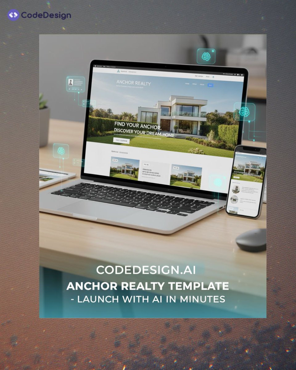 Your listings are stunning. Your website should be too.

Get the "Anchor Realty" template: a sleek, modern site designed to convert leads. AI-powered for a launch in minutes.

See it live: anchorrealty.codedesign.app
Get started: shorturl.at/202C9

#RealEstate #AI #WebDesign
