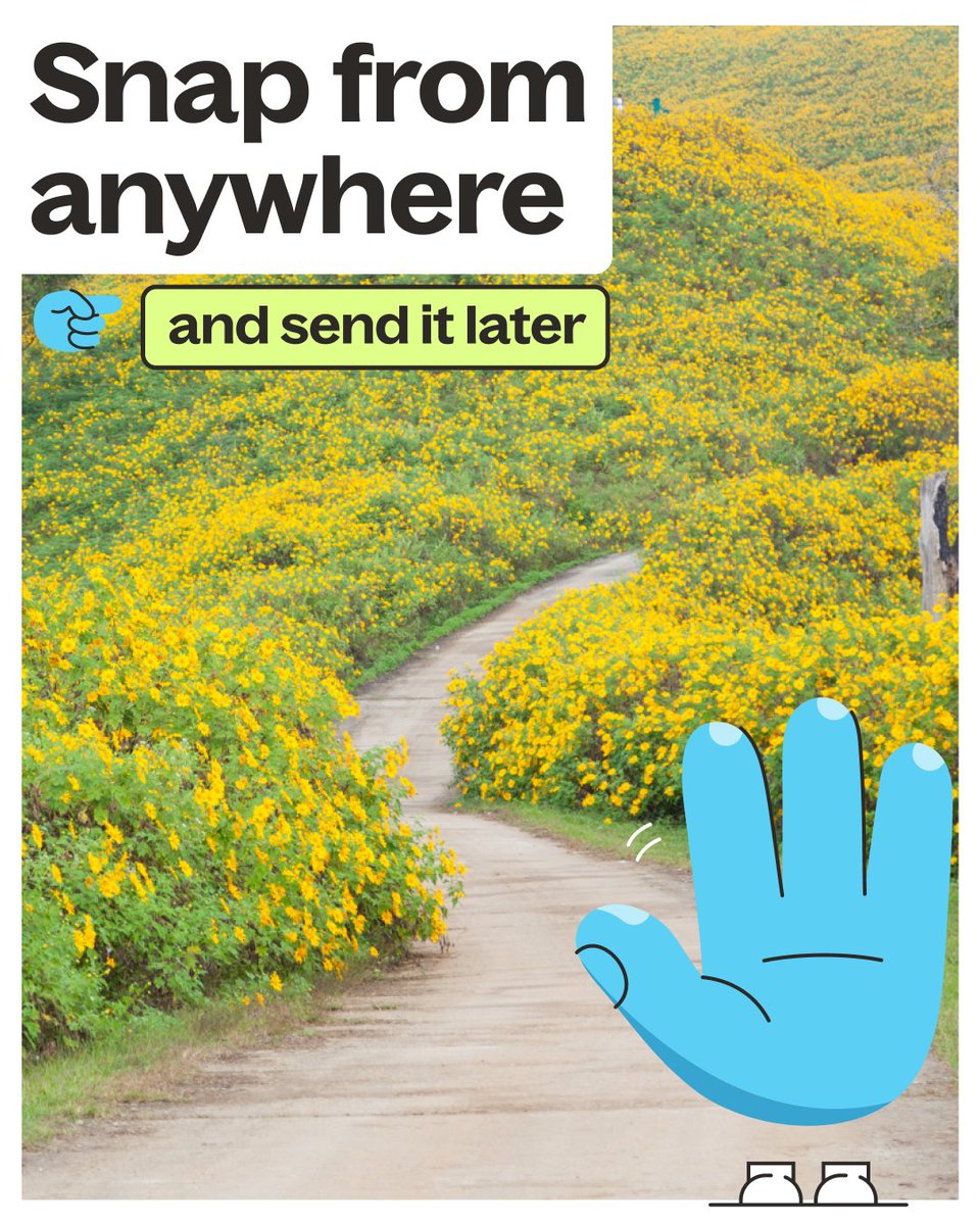 SnapSendSolve's tweet image. Your spring stroll shouldn’t come with side quests. 🌼

No need to pause the picnic or ditch your daisy field daydream, just take a quick Snap and send it later. 
#WhereToSnap #SnapSendSolve #SpringSorted