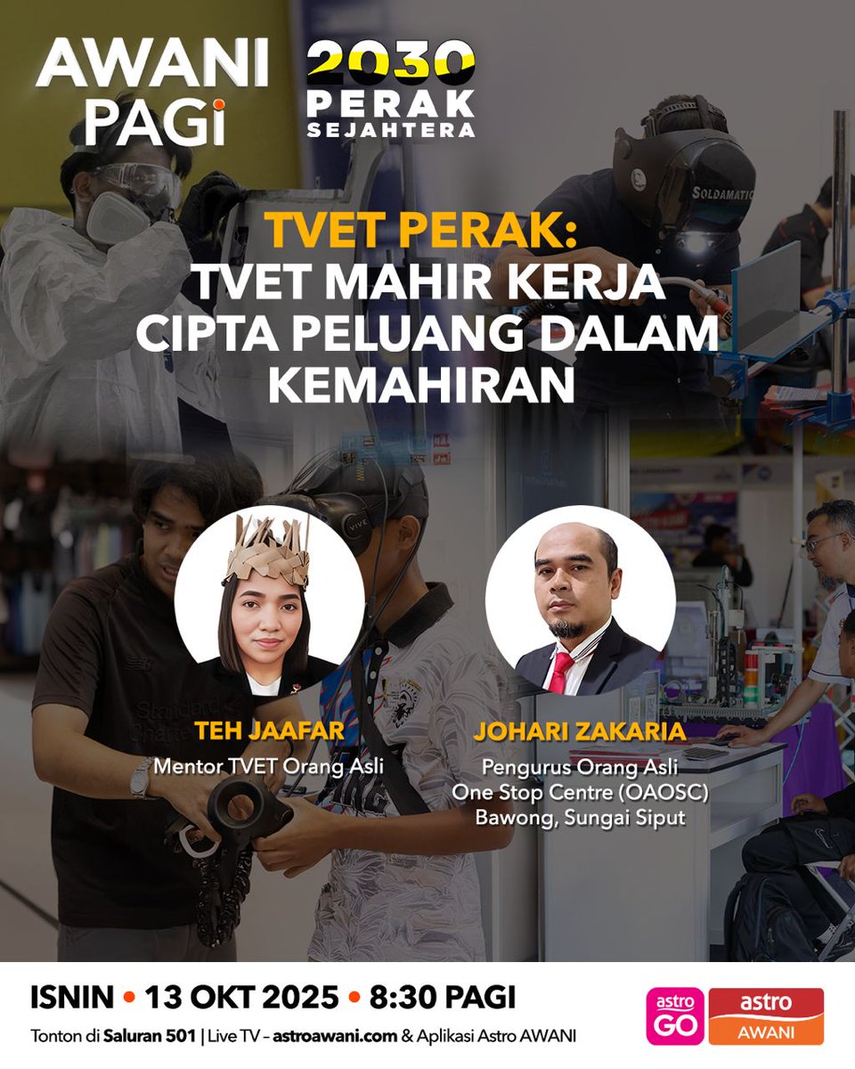 TVET PERAK EPISODE 6: TVET PERAK: TVET MAHIR KERJA CIPTA PELUANG DALAM KEMAHIRAN

Usaha Kerajaan Negeri Perak dan PASAK membuka ruang baharu untuk komuniti Orang Asli menimba kemahiran, menjana pendapatan dan membina masa depan lebih baik. AWANI Pagi membawakan kisah inspirasi