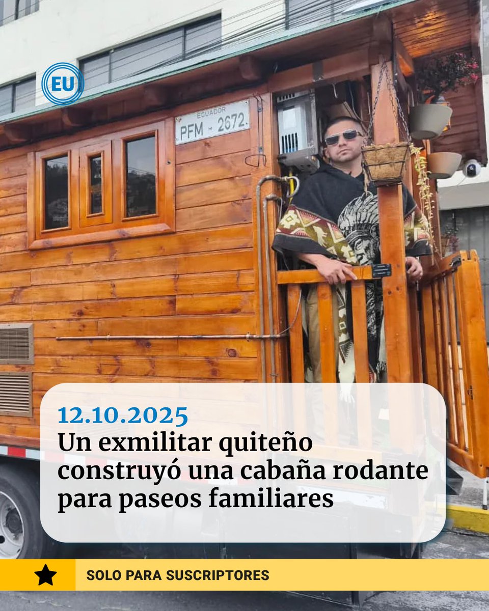 eluniversocom's tweet photo. Un exmilitar quiteño construyó una #cabaña #rodante para paseos familiares. https://t.co/aP6hpTBzu7 https://t.co/KrwMixfjK4
