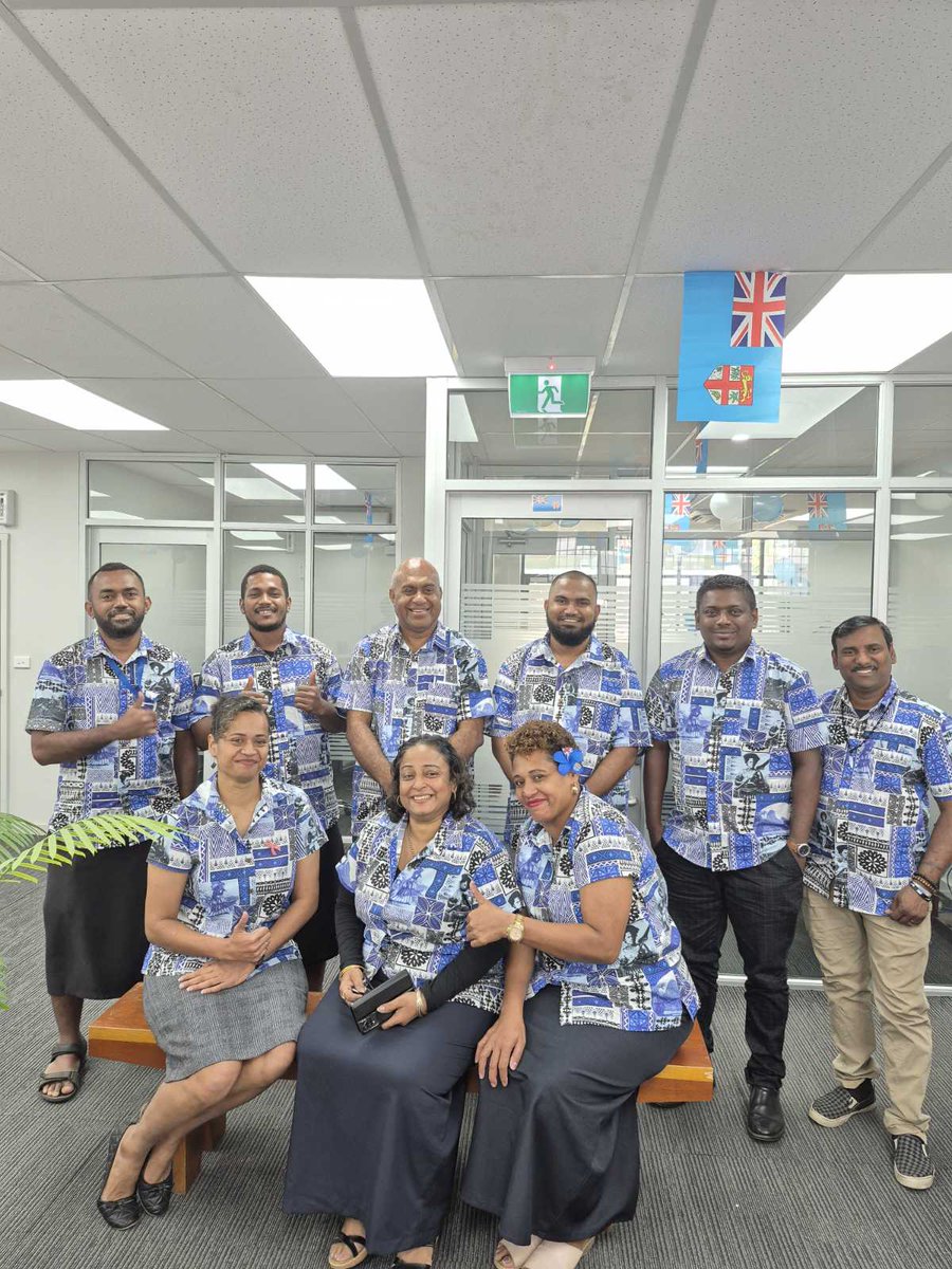 housing_authori's tweet image. #HousingAuthority proudly marks Fiji’s 55th Independence Anniversary! 🇫🇯💙
Staff celebrated in a sea of blue with a traditional lovo lunch and cake-cutting — honouring 55 years of peace, unity &amp;amp; progress for our beautiful Fiji! 🌺
#FijiDay #Fiji55 #TeamHA