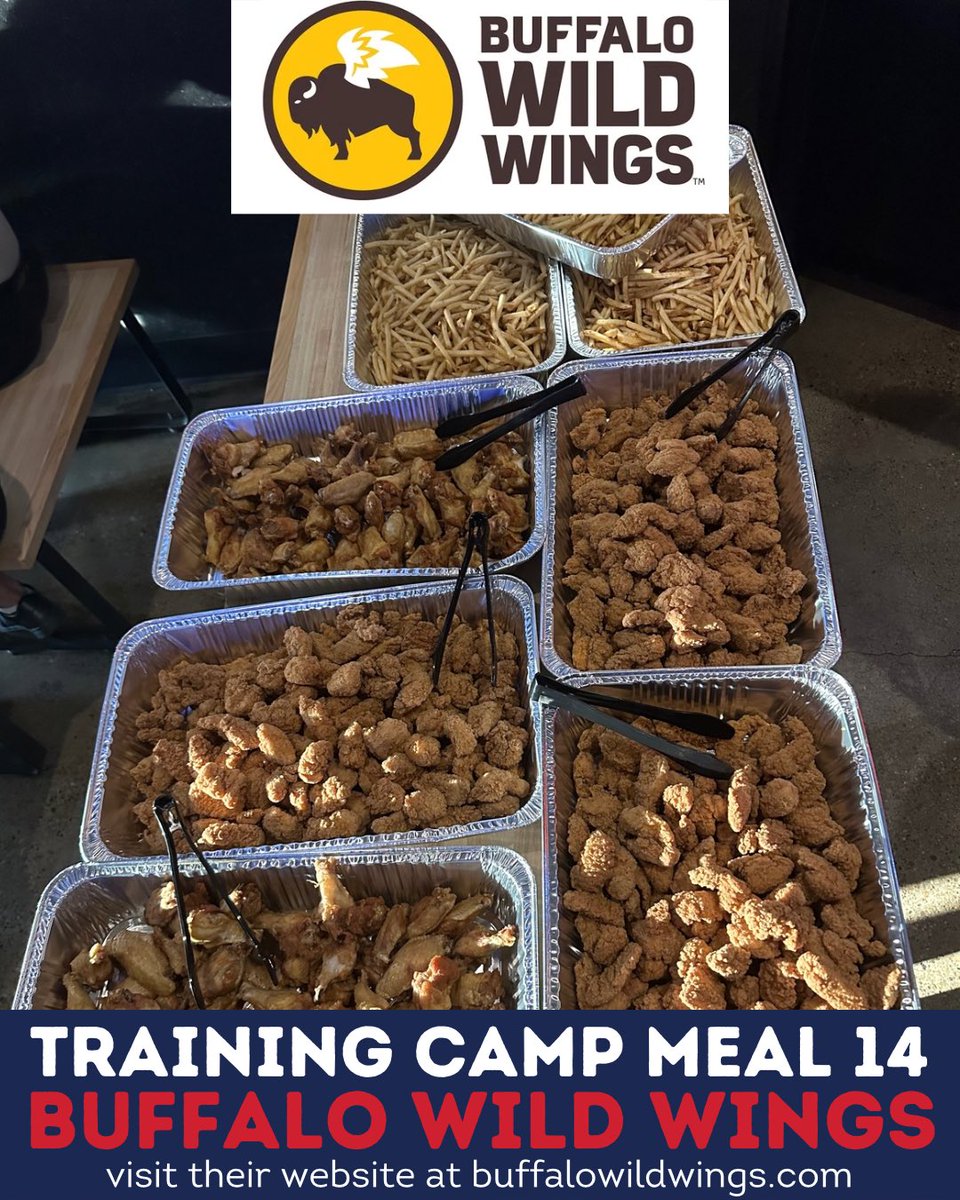 Thank you to Buffalo Wild Wings for providing our guys with a ton of dinner after Day 6 of Camp!

For more information about their restaurant, visit their website at buffalowildwings.com!

#LetsGoBolts | #WhoseHouse