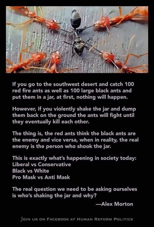 Ask yourself one simple question. Who's shaking the jar?