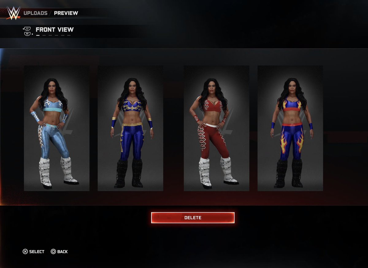 The Hellcat Melina is now available on #WWE2K25 Community Creations.
Search tags: #melina, #mrhellinboots.