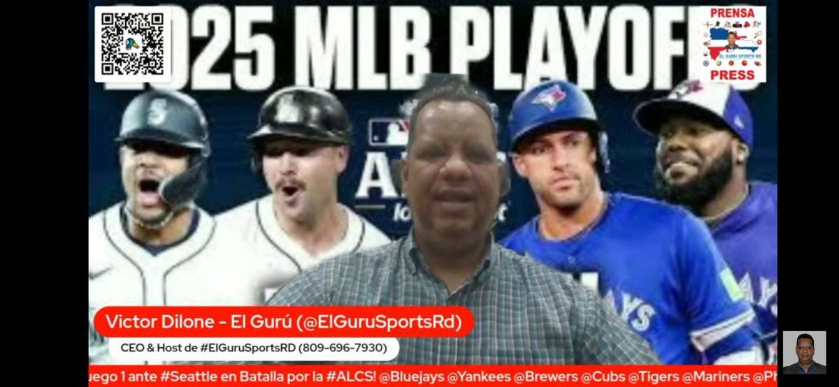 vdilone's tweet image. The Guru&apos;s @mlb #ChampionshipSeries #Analysis: #Resultados y #Pronosticos de #ElGuru!

#Toronto dominara el Juego 1 ante #Seattle en Batalla por la #ALCS!

@Bluejays @Yankees @Brewers @Cubs @Tigers @Mariners @Phillies @Dodgers!
@SInow
@overtime
@MLBNetwork
youtube.com/live/xlP7n37NH…