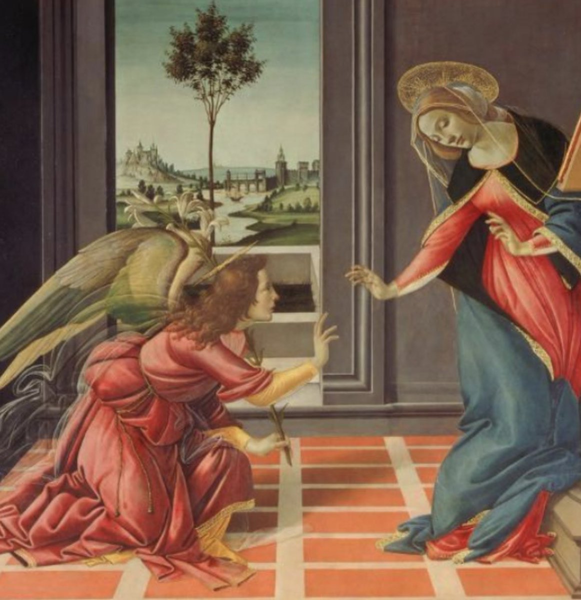 The Mother of God was above the angels as regards the dignity to which she was chosen by God.