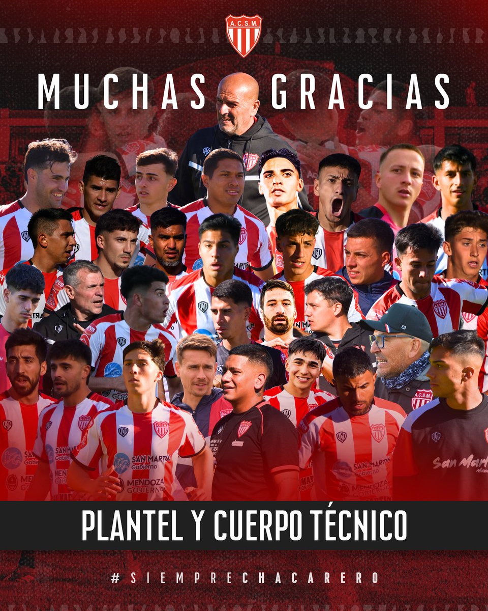 💪 Gracias, Leones.

Nos representaron con entrega, compromiso y una pasión que trasciende cualquier resultado. ❤️🤍

👏 Entendieron y demostraron lo que significa ser San Martín.

Defendieron el manto sagrado con el corazón.

Hasta la próxima batalla. 🫡

#SiempreChacarero 🇦🇹