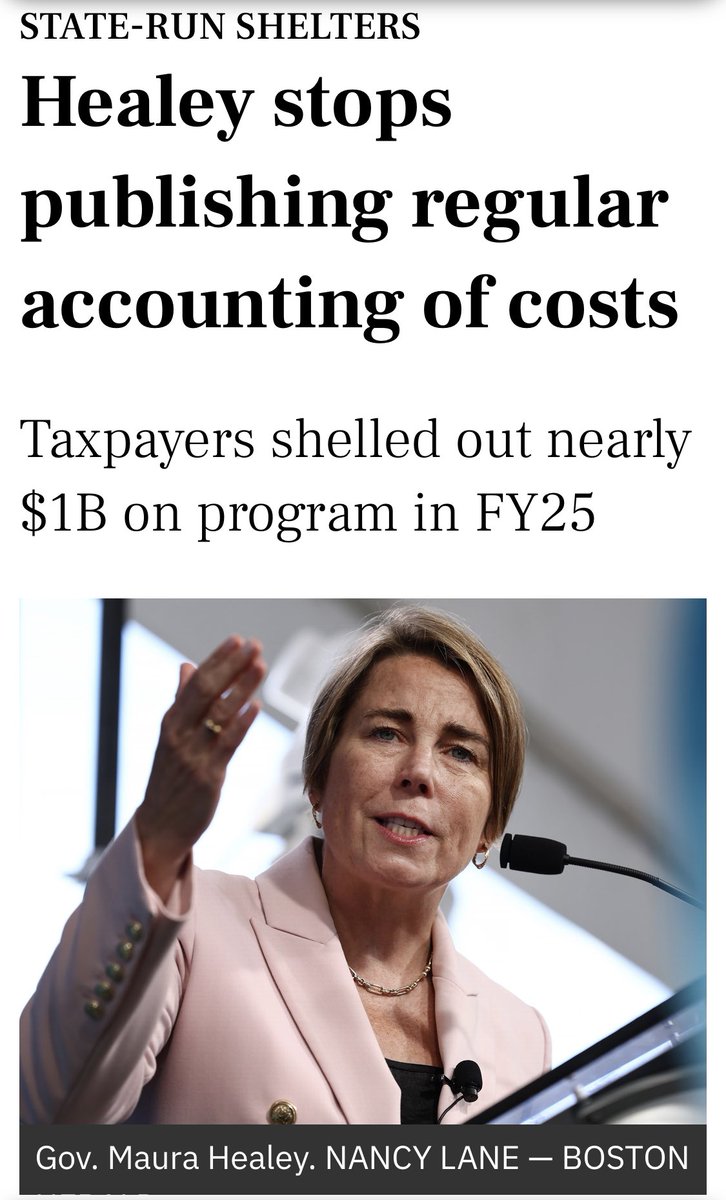 $4 Billion on the shelters
Your car insurance has skyrocketed.
Your energy bills thru the roof.
State Police scandals.
Her lovers get judge positions.
EBT fraud rampant.
No voter mandated audit.
No show job most days.
Zero transparency.
Wake up Massachusetts!