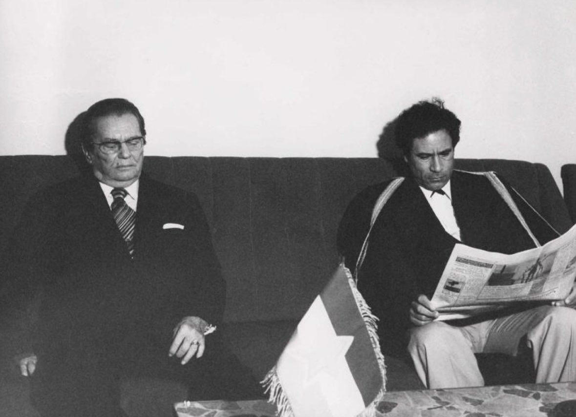 LibyanVisuals's tweet image. Tito and Gaddafi