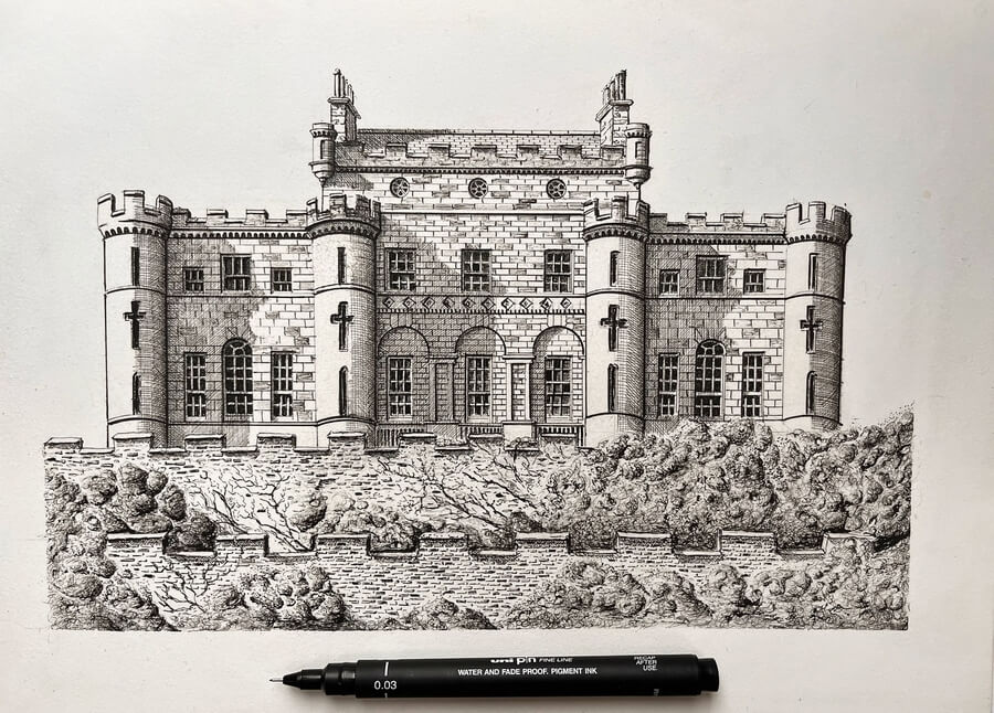 DesignStack_co's tweet image. (press the link, to see of this)
Culzean #Castle near Maybole,  South Ayrshire, #Scotland  🍃️🌺️🍃️
Ink #Architecture Drawing.  More art from Matt D Wrighton our site. designstack.co/2025/10/britis…