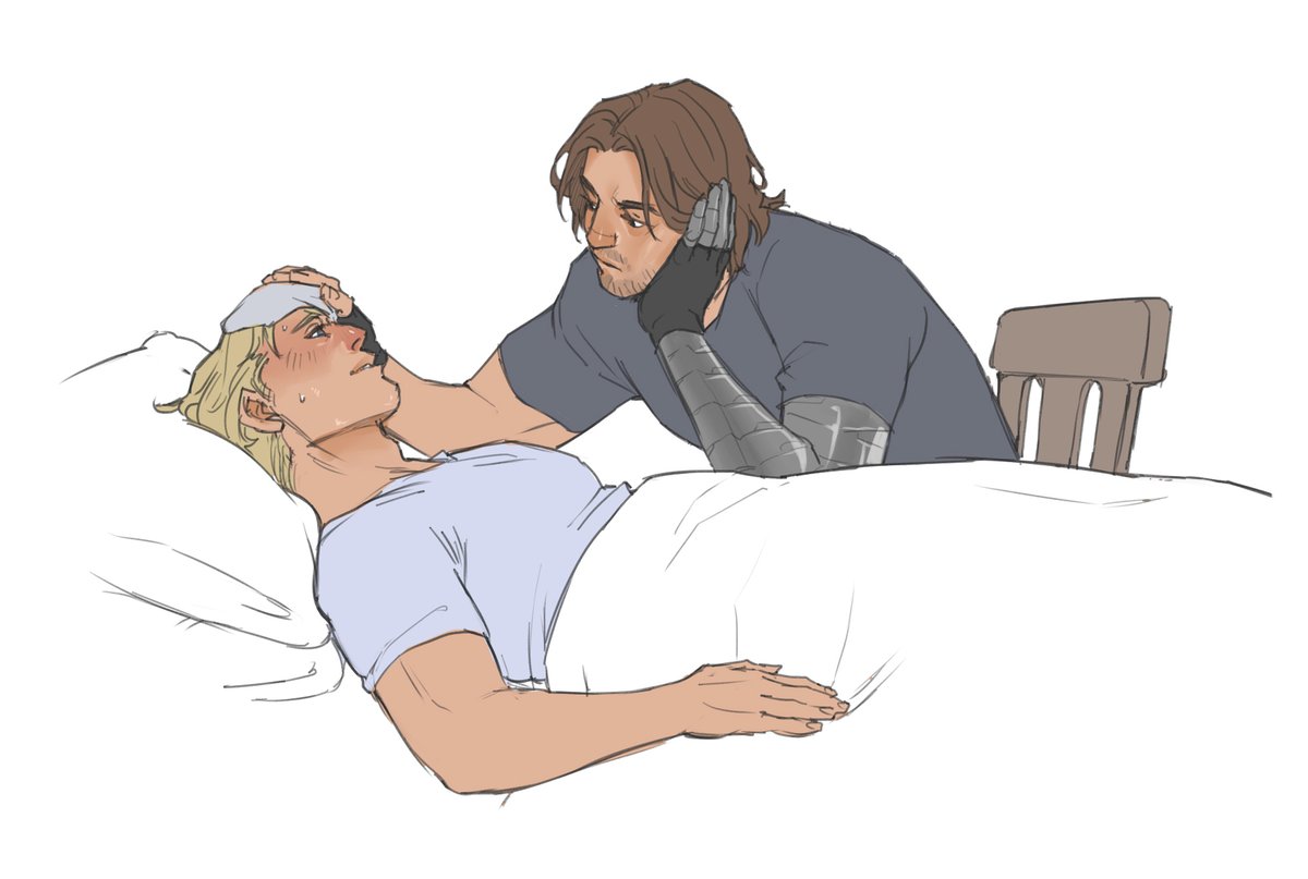 Whumptober Day 11 - Cold Compress/Fever
#stucky
#whumptober2025