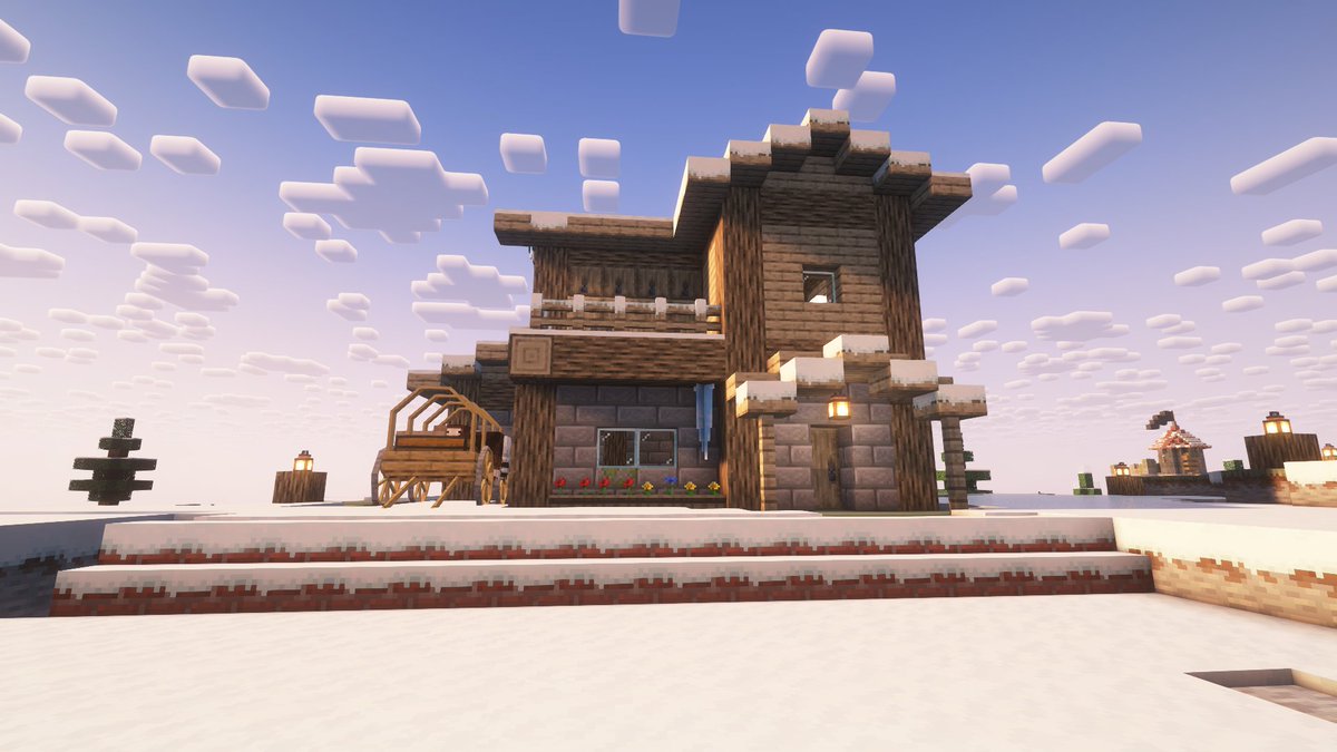 algae_fish's tweet image. built my house just as winter hit lol