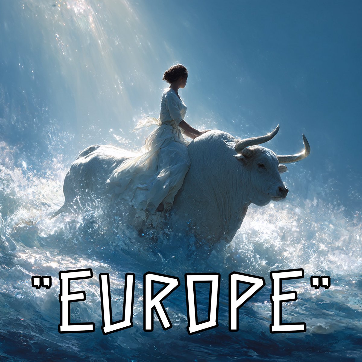 MythicCosmos's tweet photo. We use the word “Europe” to name one of the Earth’s continents—but its origin lies in mythology.

Europa was a beautiful Phoenician princess, seduced and abducted by Zeus in the form of a bull, and brought on the bull’s back to Crete. The European continent is named after her. https://t.co/xBvkhyhrkt