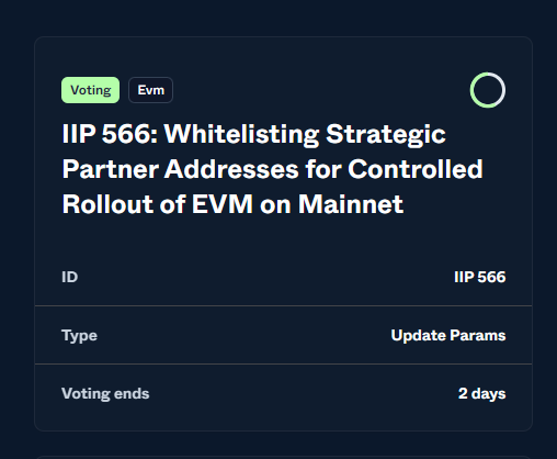 Aether_Inj's tweet photo. Injective is quietly gearing up for its new Mainnet launch.

The latest proposal aims to whitelist key partners for an early EVM deployment — a clear sign that the Mainnet may be arriving sooner than many expect.

$INJ https://t.co/jl8gF8Kgsj
