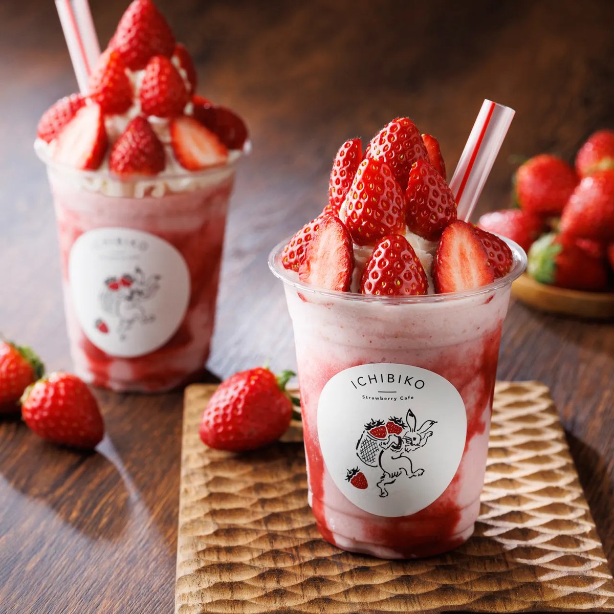 1F ICHIBIKOでは、いちごいちごスムージーを販売中🥛 昨年の冬大好評