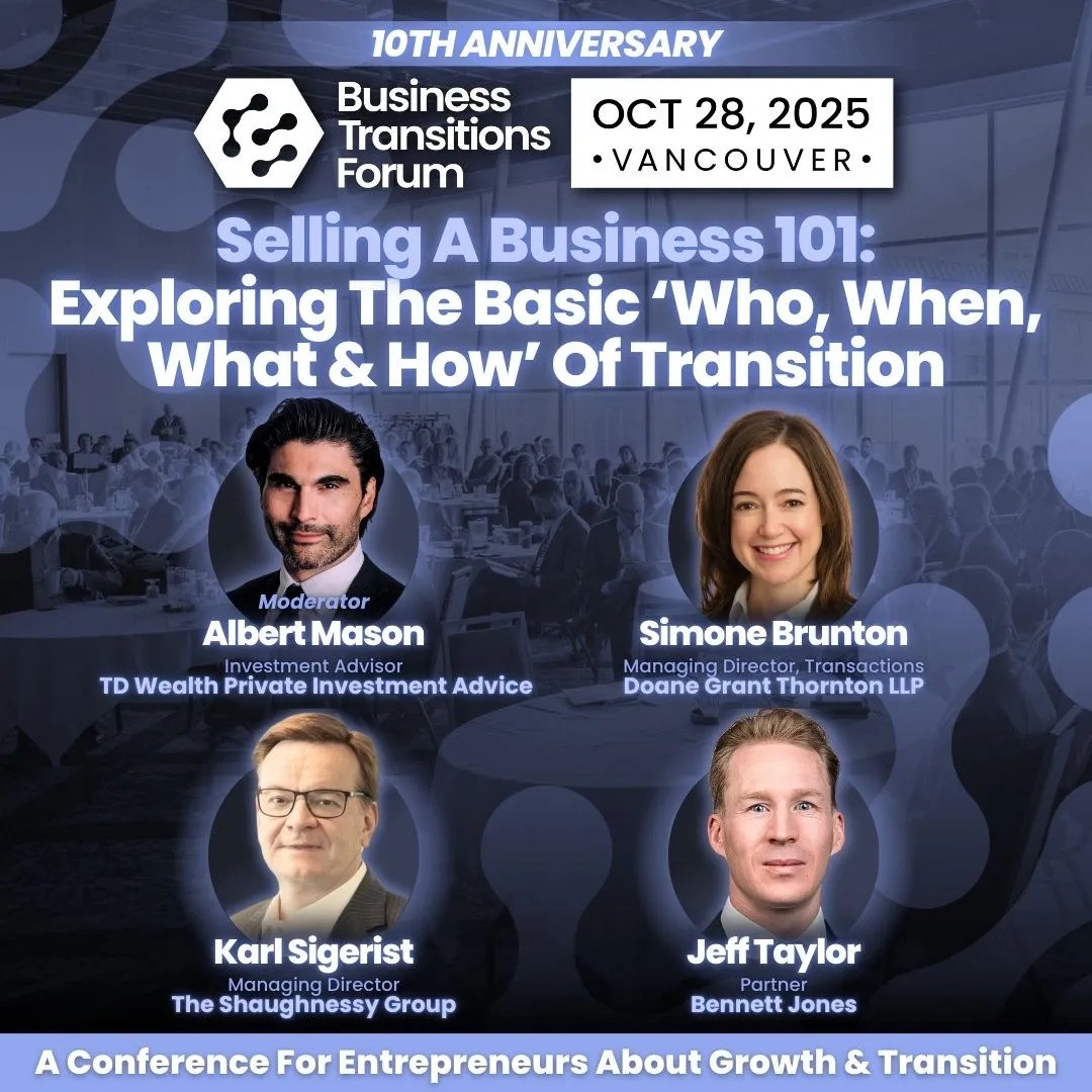 ksigerist's tweet image. Vancouver | Oct 28
We’re proud sponsors of the Business Transitions Forum — Canada’s top event for business owners ready to grow or exit.
Get 25% off with code: Shaughnessy25
🔗 events.bizzabo.com/700392?promo=S…
#BTF2025 #ExitPlanning #Entrepreneurs #VancouverEvents