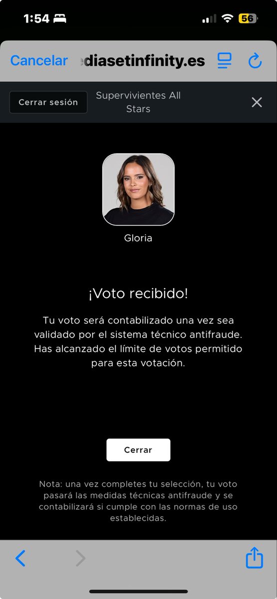 Mi voto para Gloria  #ConexionHondurasAllStars6