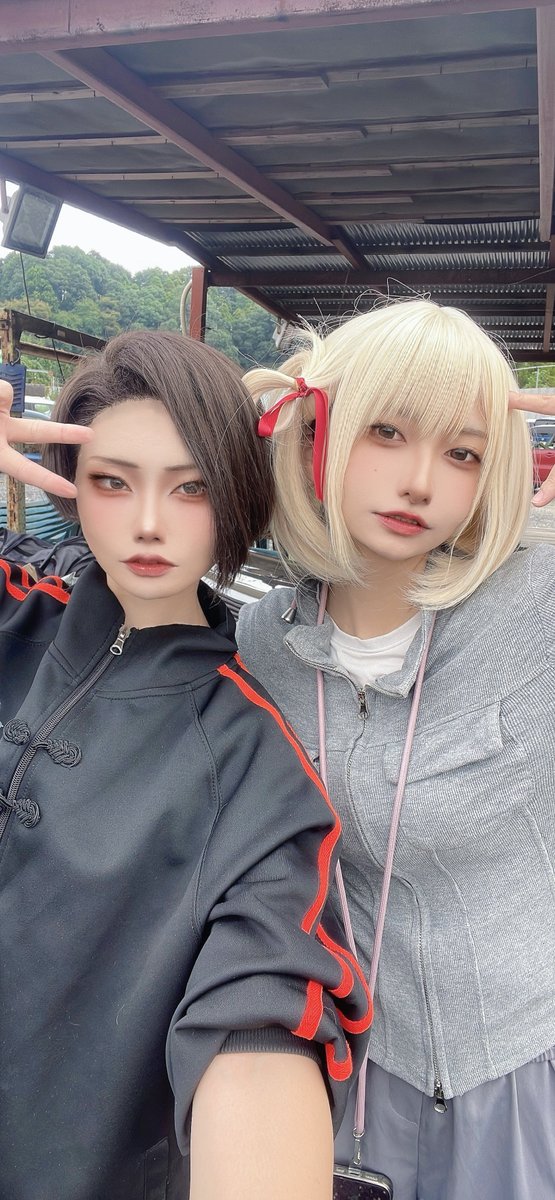 kiku1569's tweet image. 昨日のちさフキ
オン（制服）とオフ（ガチ私服）

#サバまん4