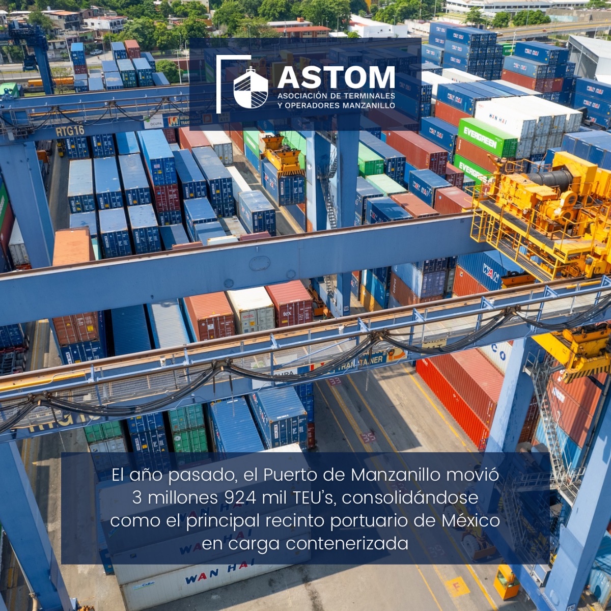 El Puerto de Manzanillo movió 3 millones 924 mil TEU’s en 2024, consolidándose como el principal recinto portuario de México en carga contenerizada. 🌎
Este desempeño refleja su dinamismo y su importancia estratégica en el comercio exterior de nuestro país.

#ComercioExterior