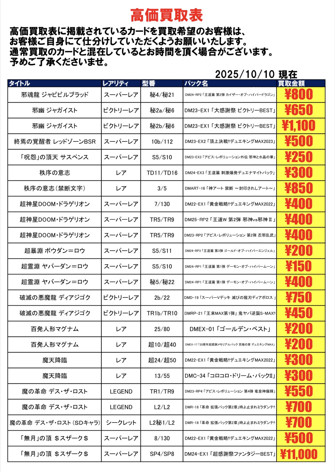 デュエルマスターズ  整理品　まとめ売り 精文堂CARDBOX on X: 