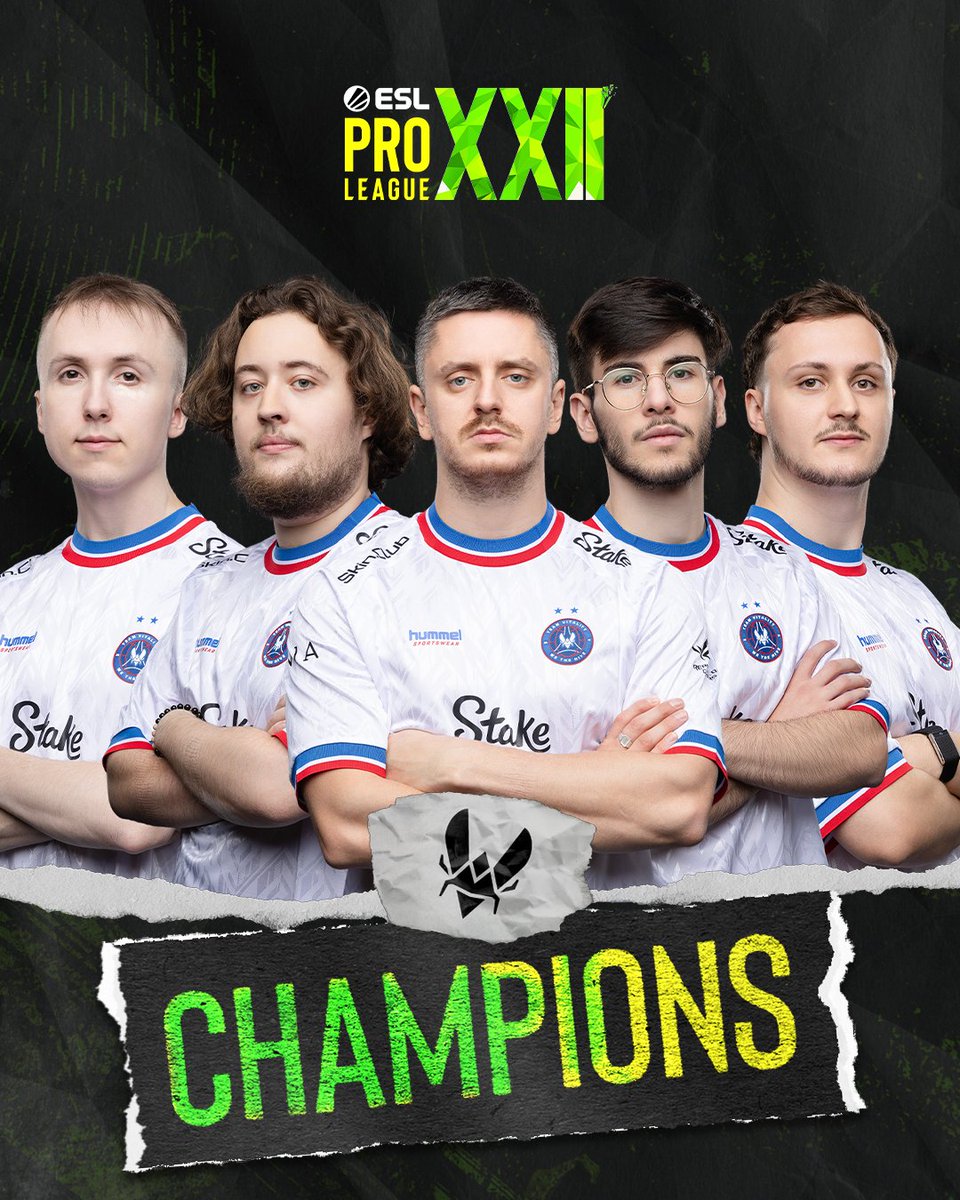 【📝大会情報】『ESL Pro League Season22』を優勝したのは『Vitality』です‼️🏆

『Falcons』に対して3-0で下し、再びその強さを証明しました🔥

結果は以下の通りです
🗺️3-0(BO5)
1マップ目:Inferno(10-13)
2マップ目:Train(9-13)
3マップ目:Dust2(5-13)

#CS2 #ESLProLeague