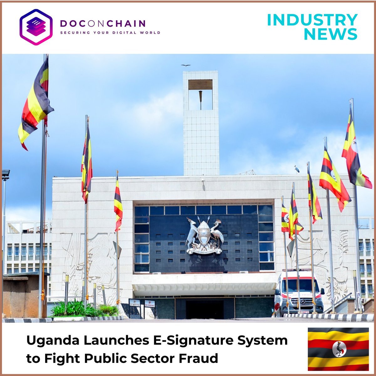doconchain's tweet image. 📰 DIGITAL TRANSFORMATION NEWS 🖊️ 

Uganda is introducing e-signatures to curb fraud and forgery in public offices under NITA-U’s digital push.

Read More: lnkd.in/egx8qd8K

#DigitalTransformation #DigitalNews #ESignature #DigitalLaw #Uganda