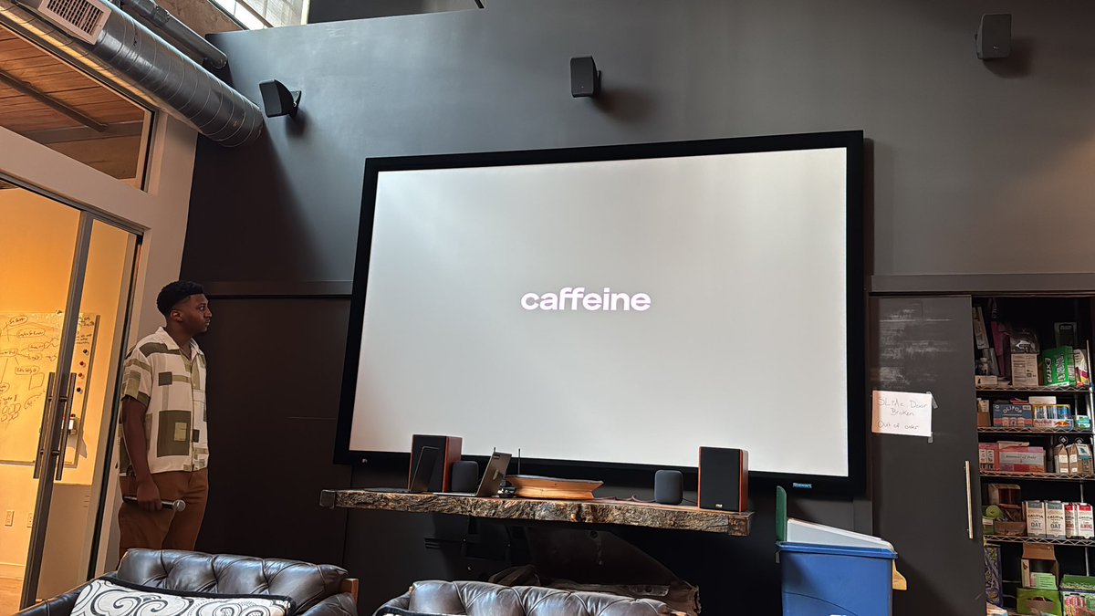 Our Caffeine Winner is doing presentation
