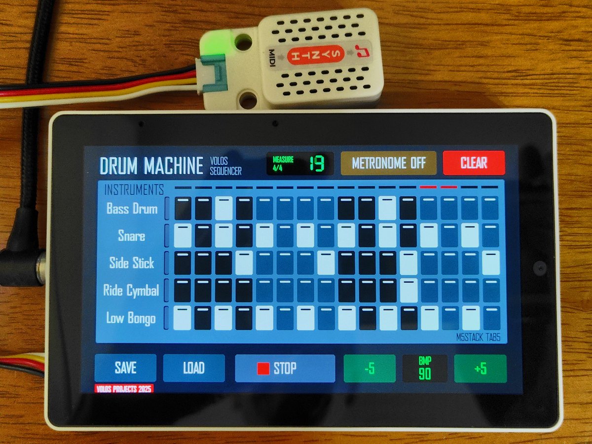 drunk_man_101's tweet image. #M5Stack TAB5三昧。Arduino Mega ChessをGithubから落としTAB5の画面サイズに合わせ移植。DRUM MACHINEは最近Youtubeで紹介されており見た目が良かったので試めす。MIDI CONTROLLERはUNIT_SYNTHのライブラリを使用しTAB5用に新規に作成。操作性の良いUIの勉強が必要と感じた。🙂