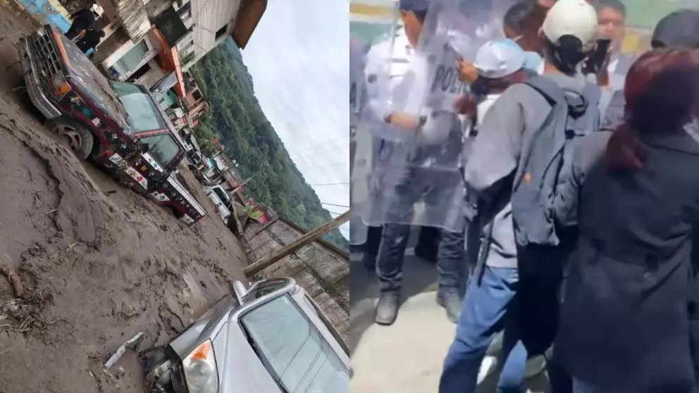 AztecaNoticias's tweet image. 📍#Hidalgo | Policías estatales reprimieron a damnificados de la Sierra Otomí-Tepehua que bloqueaban la México–Pachuca para exigir apoyo tras las graves inundaciones del fin de semana.
Videos muestran el momento de las agresiones. 🚨
tvazteca.com/aztecanoticias…