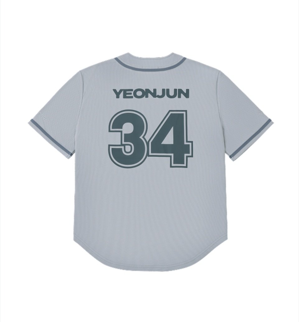 the number on yeonjun's uniform shirt is 34, which is txt's debut