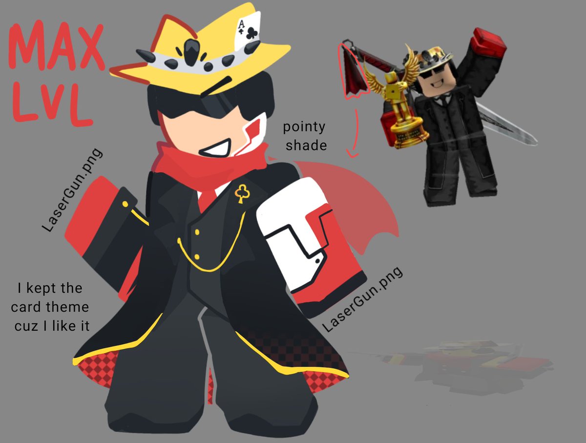 Razuatixfanreal's tweet image. I&apos;m ass at designing.... My take on Kasodus cowboy redesign..... I&apos;m not tagging tds cuz im scared #robloxanimatorstwt #robloxart