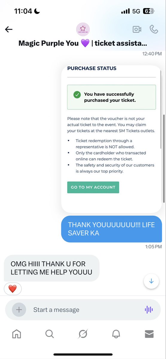 lvdcnd's tweet photo. Thank you so much @magicpurpleyou Secured ang slot agad after 30 minutes hehehe 🥰🫶🏻 !!!! #magicpurpleyoufeedbacks https://t.co/NN4GBm9NTL