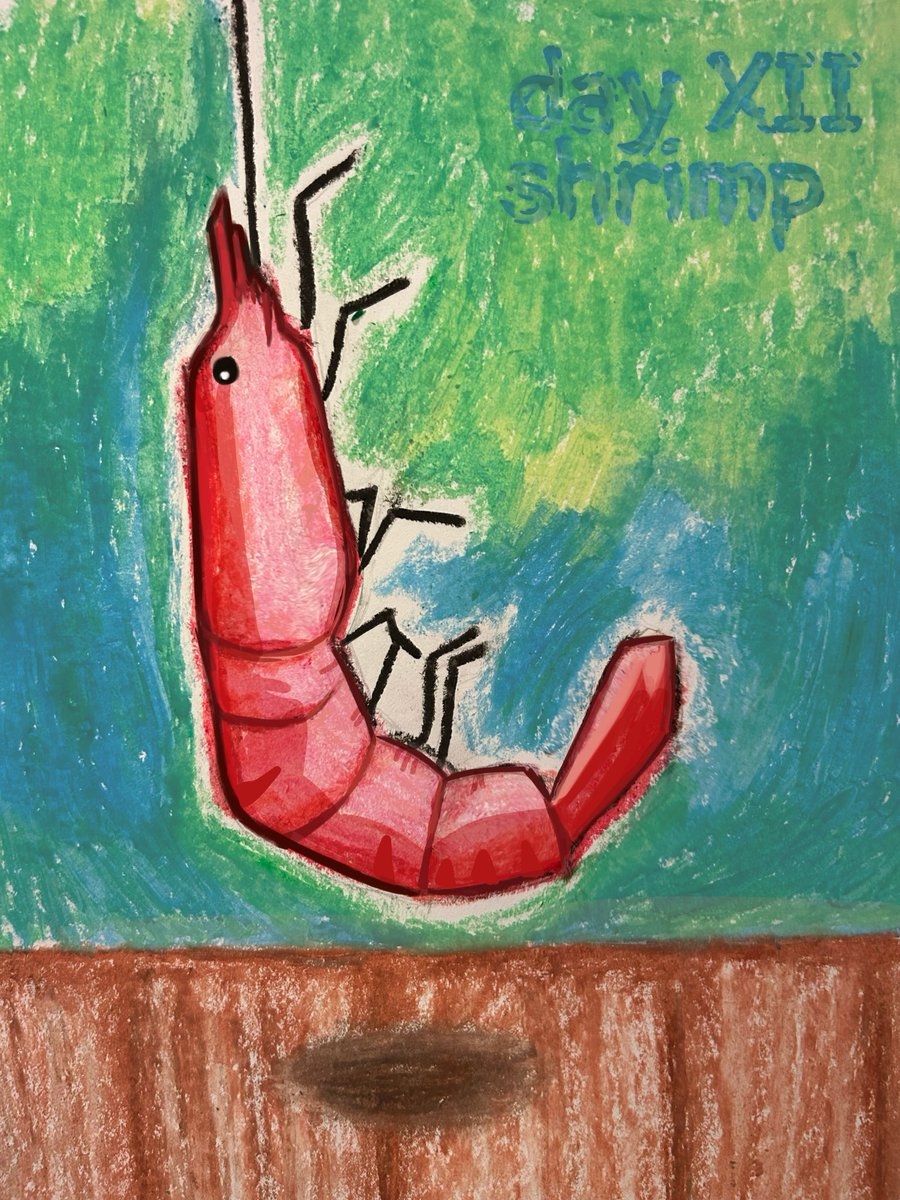 laketober day 12: shrimp! 🦐 #laketober2025 #laketober #rustylake #rustylakefanart #cubeescape (sorry for not posting, I haven’t been able to keep up with this year’s prompts :’v I am trying my best)