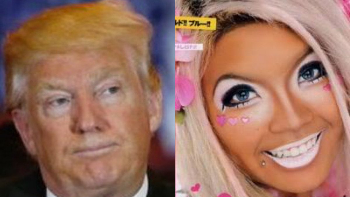 NuclearNovice's tweet image. Hot take: Donald Trump is not "The Orange Man" he is just living his best Gyaru life