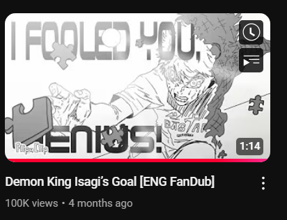 WE DID IT GUYS!! 100K 🥳🎉

Never thought doing a Blue Lock FanDub would do so well 😭

But thank you all. 💖