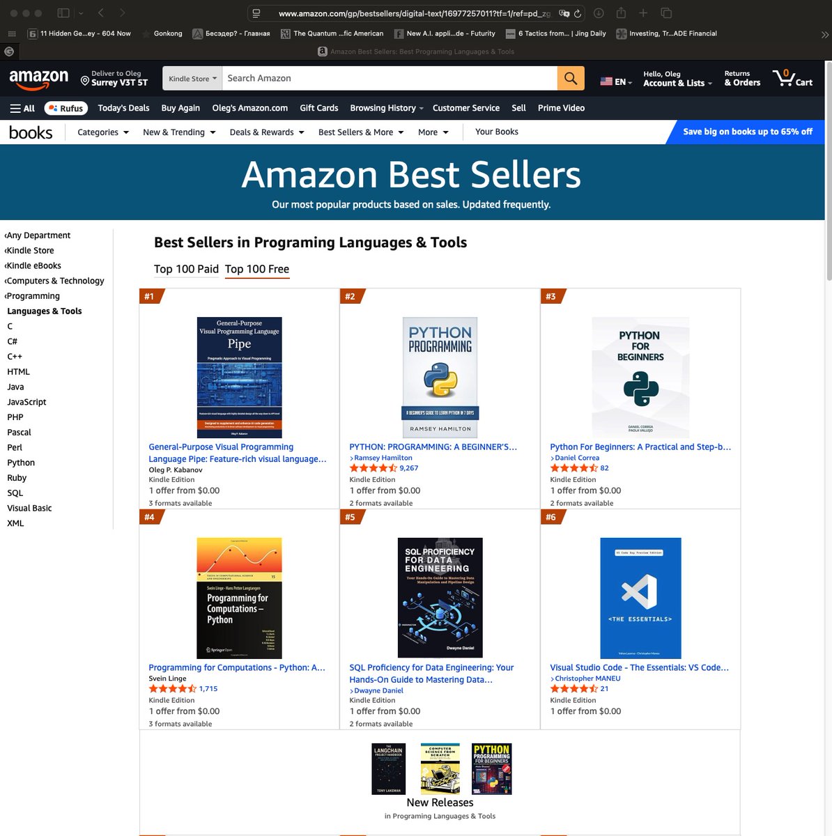 toplinesoftsys's tweet image. The book is #1 in Amazon bestseller lists for US categories &quot;Computer Engineering&quot; and &quot;Programming Languages &amp;amp; Tools&quot;, and #2 for US category &quot;Software Development&quot; (October, 2025).

For details, visit: pipelang.com

#visualprogramming #programminglanguages