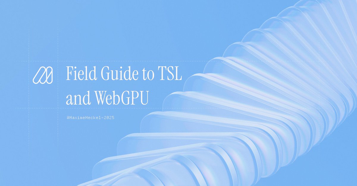 MaximeHeckel's tweet image. 📝 New Blog Post 📝
I spent the summer diving into TSL and WebGPU, porting over my favorite shader work along the way
This article compiles all my learnings, alongside many Compute Shader applications and practical TSL shader patterns
blog.maximeheckel.com/posts/field-gu…
