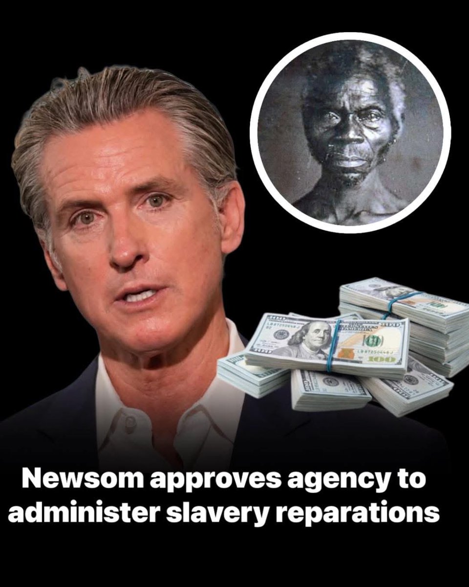 carimeli's tweet image. He’s too much… gruesome #Newsom.. #reparations paid by people that were never slave owners… he’s 🥜🥜🥜🥜