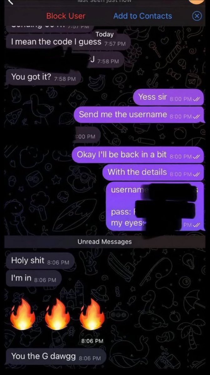 hackersmaintech's tweet image. book a session now If you are interested in #hack
#snaphack
#buyingcontent
🔗 🔗
Pay before service!!! 
#telegramlinks
#monkeyapp
#snapchatleak
 🌐
#easymoney
#mrbeast #nudes

#purchasesnaphack 
🛎️🛎️📥📥📥📥📮 📮 📮