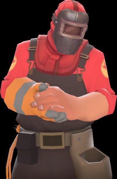 Locar1111's tweet image. At 1st I thought the discourse with this cosmetic was rage bait
But no actual people think this makes Engineer look like Pyro