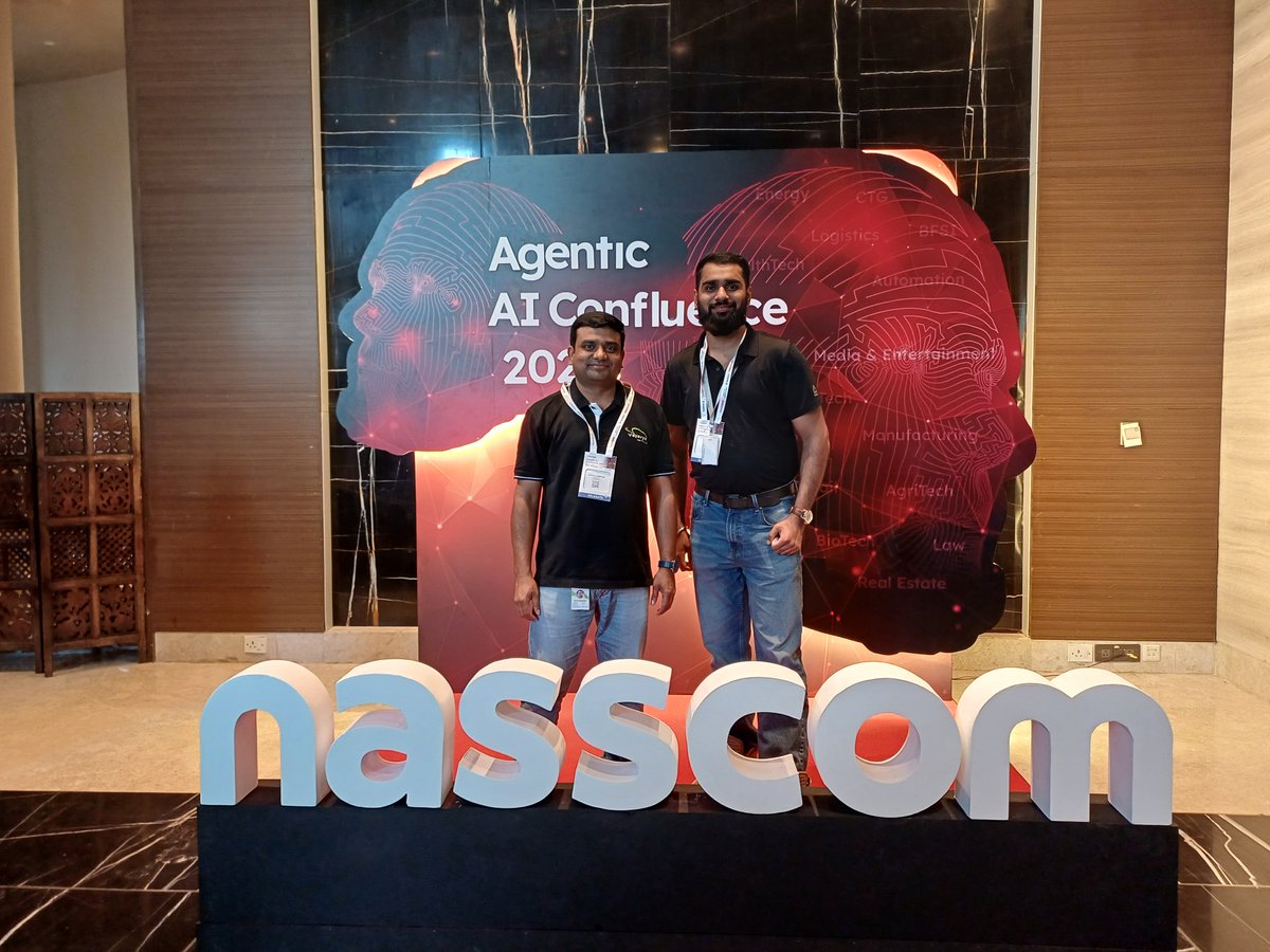 vayavya's tweet photo. Our Colleagues Shravan Belagalmath and Shravan R had an incredible experience at the @nasscom Agentic AI Roadshow 2025!

A huge thank you to everyone who joined Shravan's presentation and live demonstration of Janus.

Missed the demo? Let's connect! 

#AgenticAI #GenerativeAI https://t.co/bhXUnPwV6Y