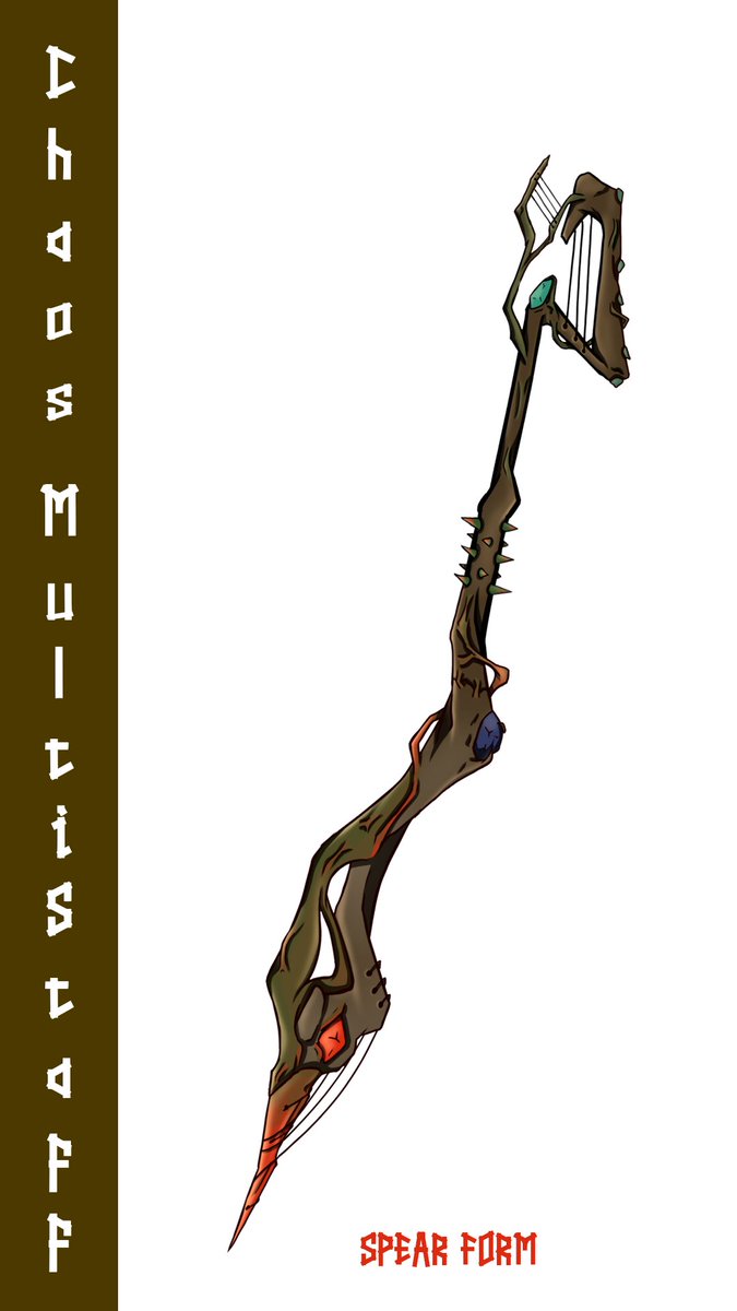 Ifnerr's tweet image. Complete. One weapon, many destinies — spear, bow, halberd.

#FantasyArt #WeaponDesign #DarkFantasy #FantasyWeapons