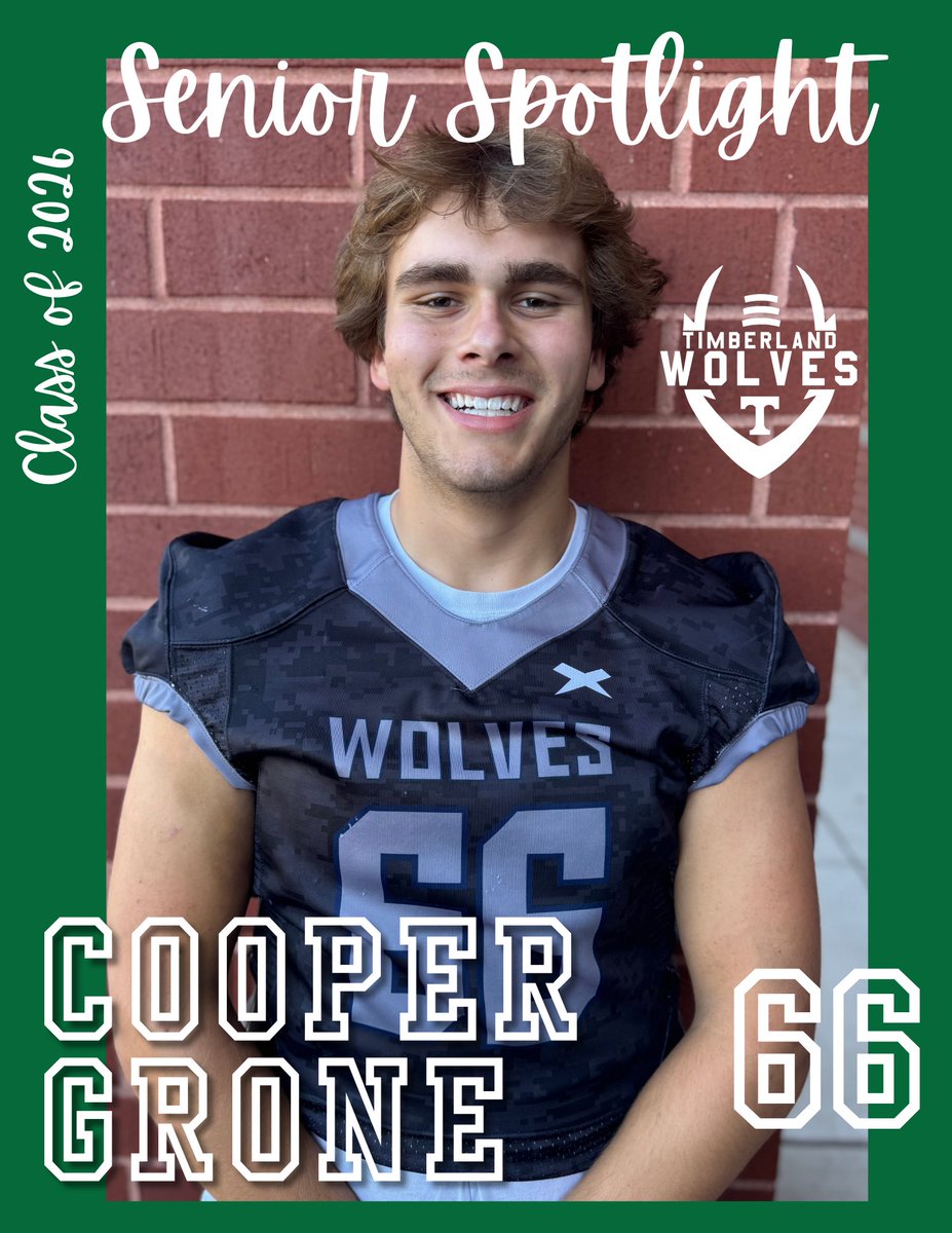 Senior Spotlight 🎓🔦
Congratulations to Senior, 
Cooper Grone #66 🎉!

Make sure to thank our top supporters: Sugarfire Wentzville and Charleys Cheesesteaks! 😊
