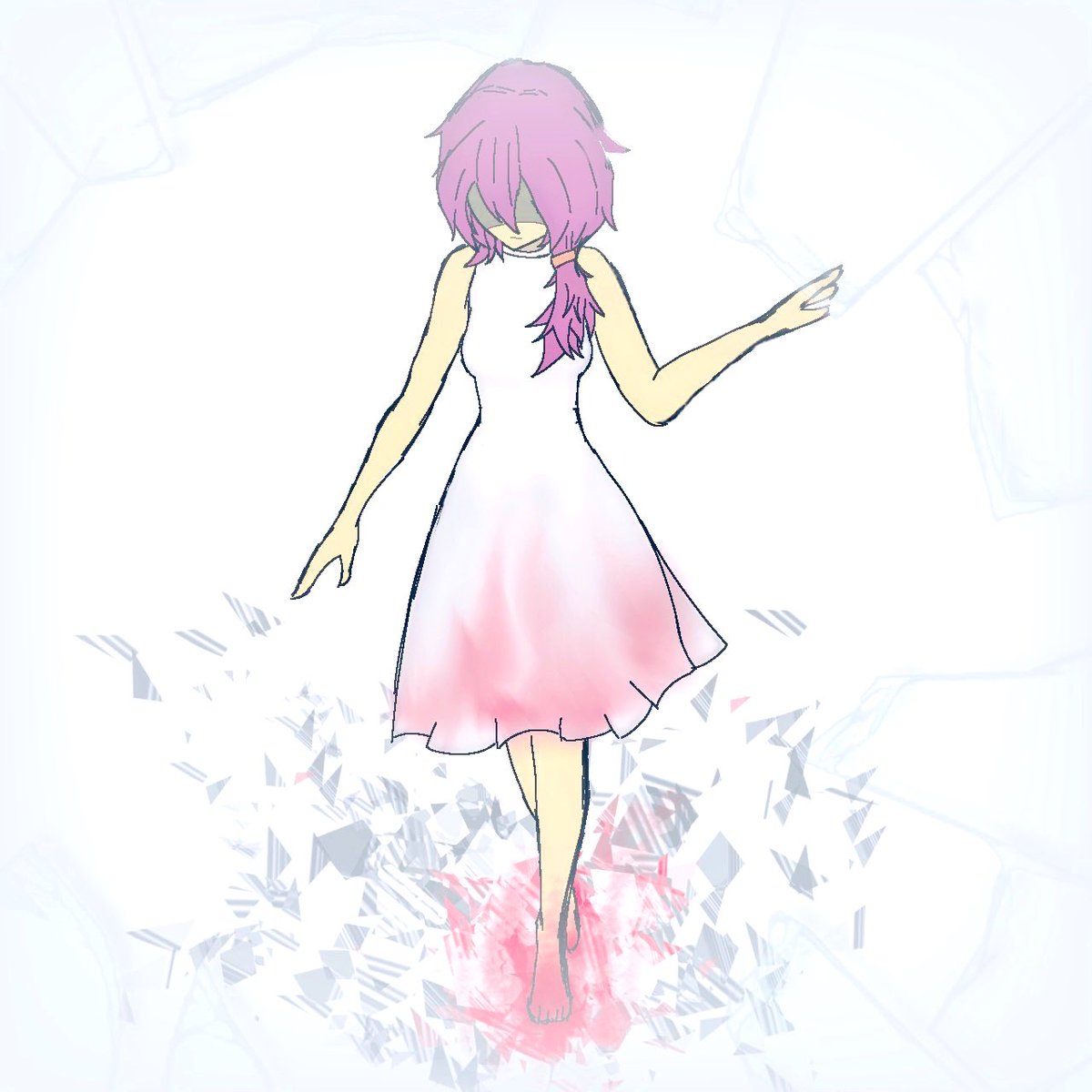 Arbiter_Getokun's tweet image. 『硝子の上を裸足のまま歩く

　　　  痛むごとに

      血が流れて落ちていく

　　　      お願い

　      その赤い足跡を

   辿って　　　　会いに来て。』

 #JaneDoeRoblox
 #forsaken